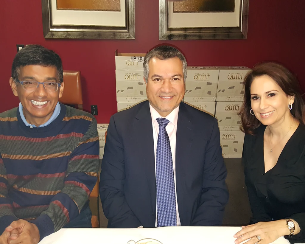 With Dinesh and Debbie D’Souza
