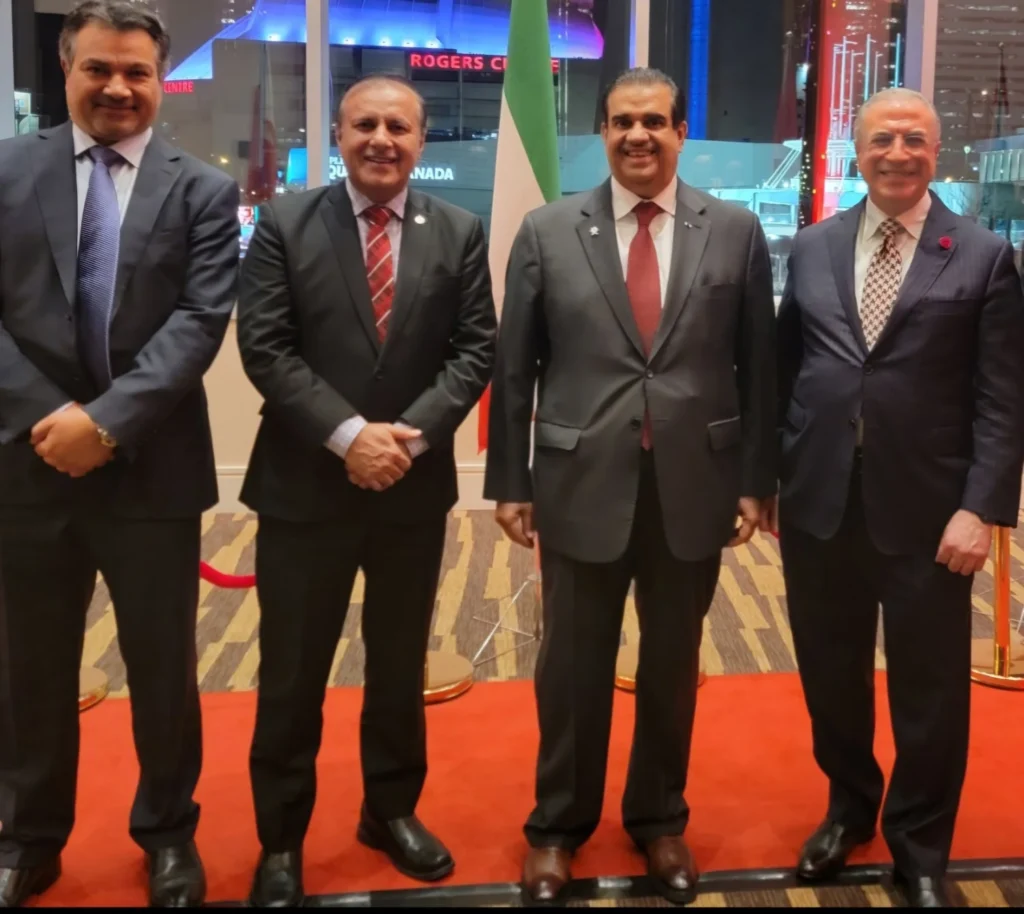 With His Excellency, Dr. Khalid Al Mansouri, the former Ambassador of the State of Qatar, Senator Mohammad Al Zaibak and President of the Treasury Board and MP Shafqat Ali