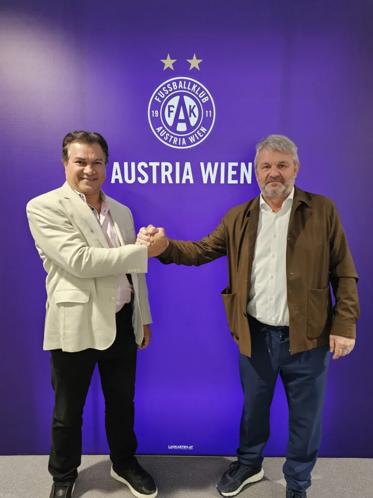 In Vienna, with Jurgen Werner,owner of FK Austria Vienna Football Club