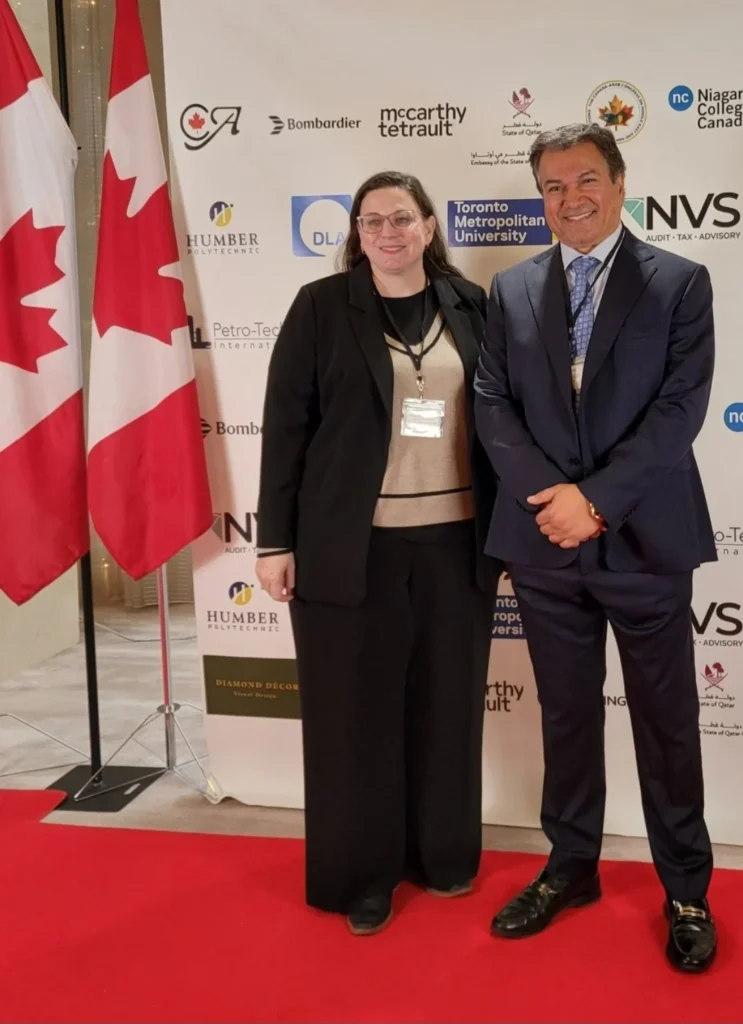 With her Excellency, Tara Scheurwater, the Ambassador of Canada to Kuwait