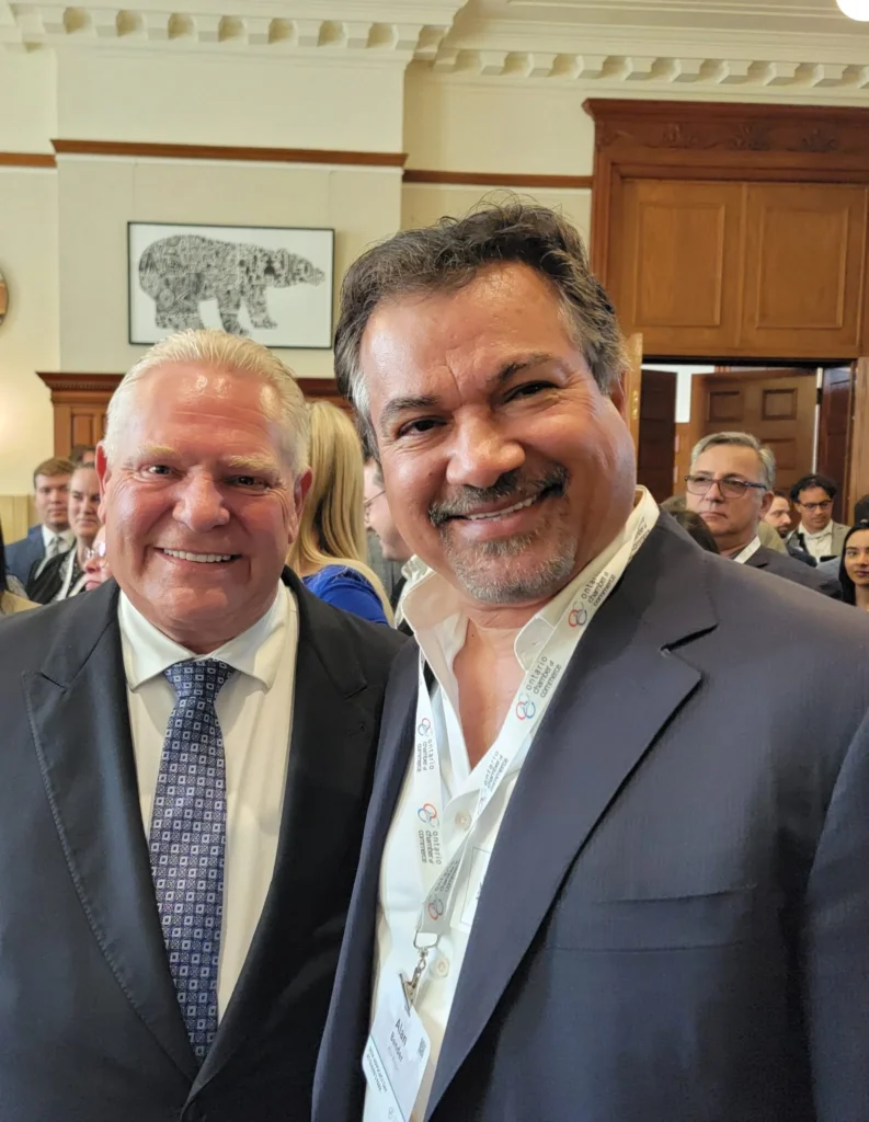 With the Premier of Ontario, Doug Ford, at a private reception at Queen’s Park