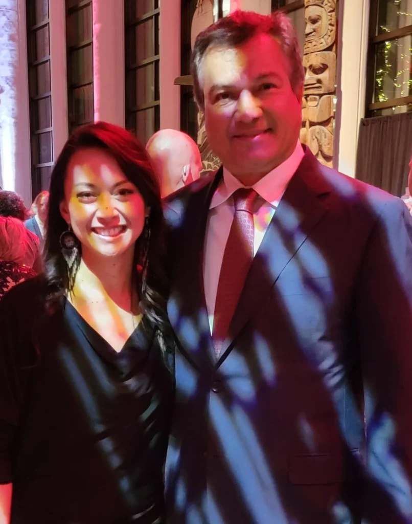 With the Minister for Women and Gender Equality and Secretary of State, Rechie Valdez