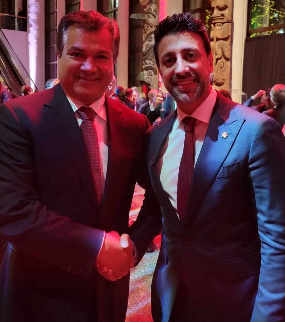 With the Minister of Export Promotion, International Trade & Economic Development of Canada, Maninder Sidhu